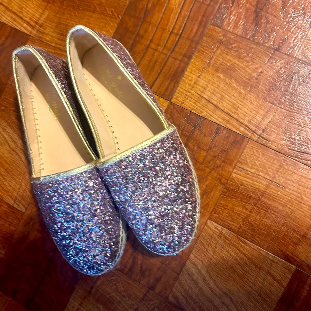 Kate Spade glitter flats/ espadrilles. Sz 7